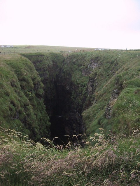 an impossible dark hole in the ground